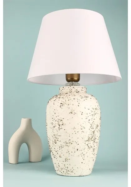 Asztali lámpa RAMZES 1xE27/40W/230V fehér/krémszínű