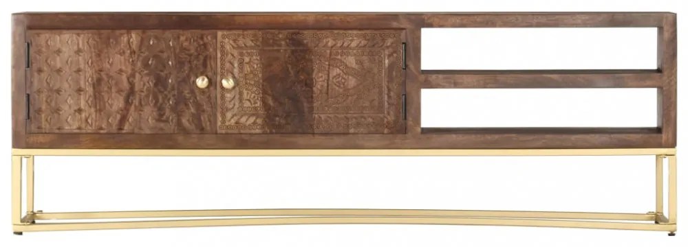 tömör mangófa TV-szekrény 138 x 30 x 46 cm