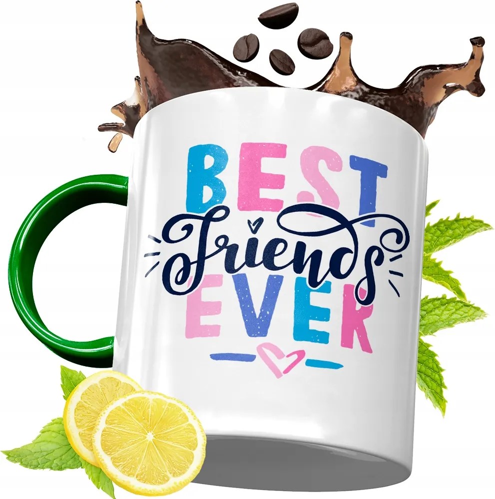 Zöld Bögre Barátnak Születésnapi Ajándék Nyomtatott Fotóval