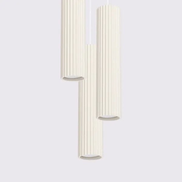 Sollux SL.1595 - Csillár zsinóron KARBON 3xGU10/10W/230V krémes