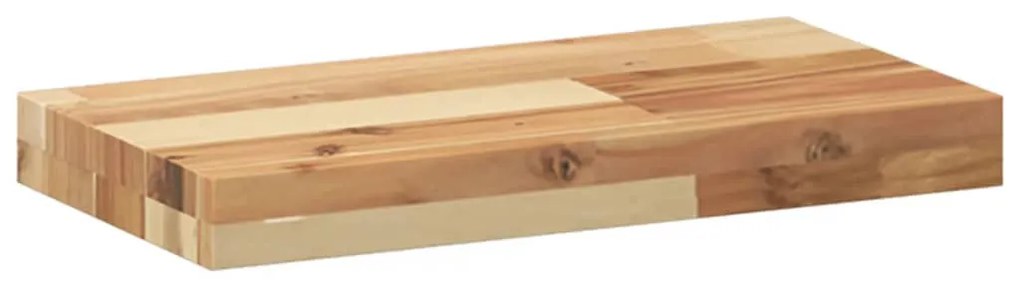 2 db olajbevonatú tömör akácfa függőpolc 60 x 20 x 4 cm