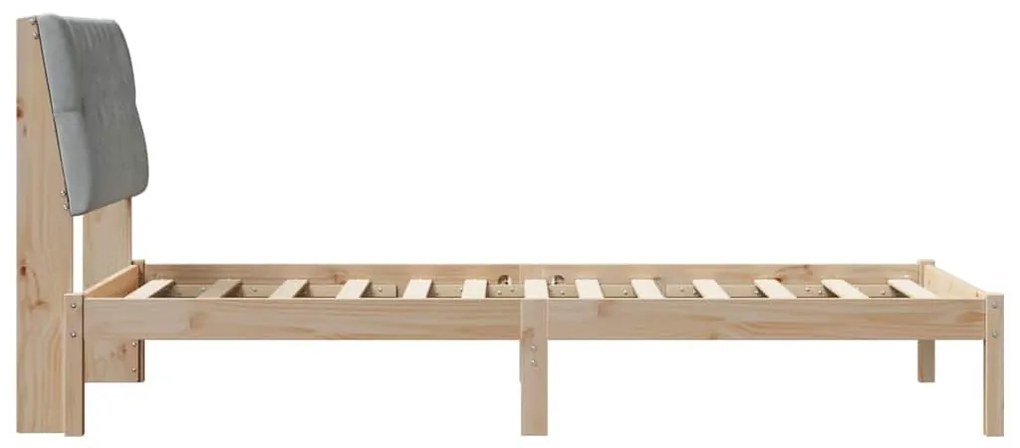 Ágykeret Kárpitozott Fejtámlával fejtámlával Barna 100 x 200 cm