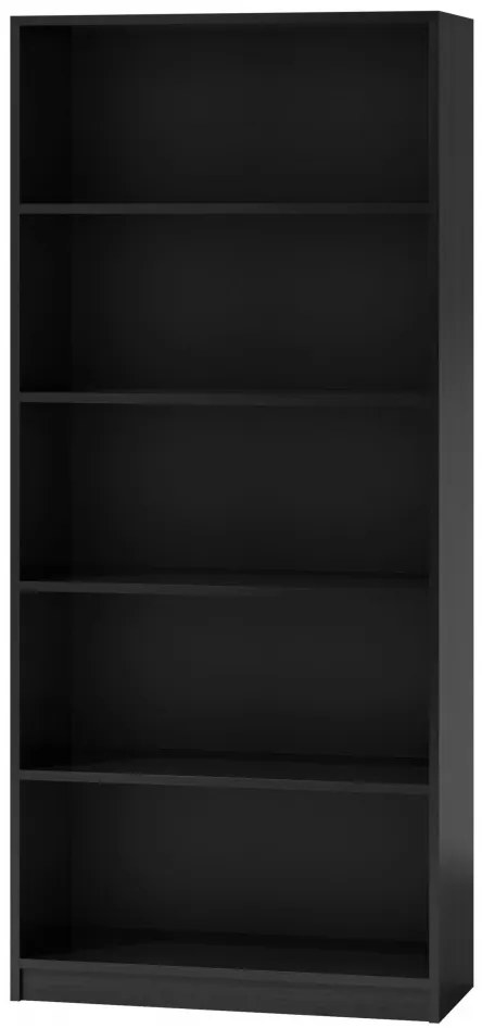 Baltrum R80 polcos szekrény, 80x182x30 cm, fekete