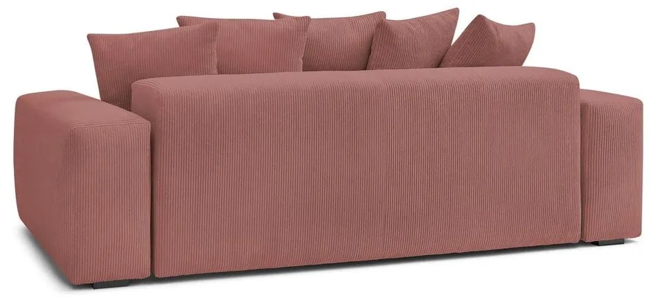 Világos rózsaszín kordbársony kanapé 280 cm Voltaire – Bobochic Paris