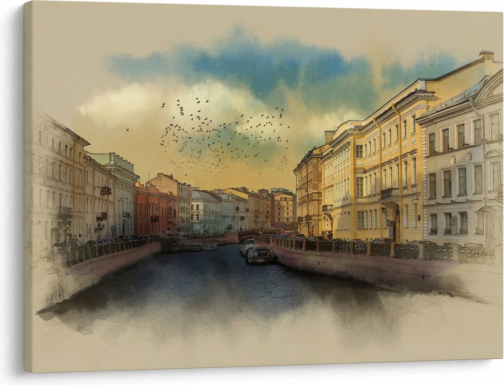 Kép - Moyka, folyó, St. Petersburg, Oroszország (70x50 cm)