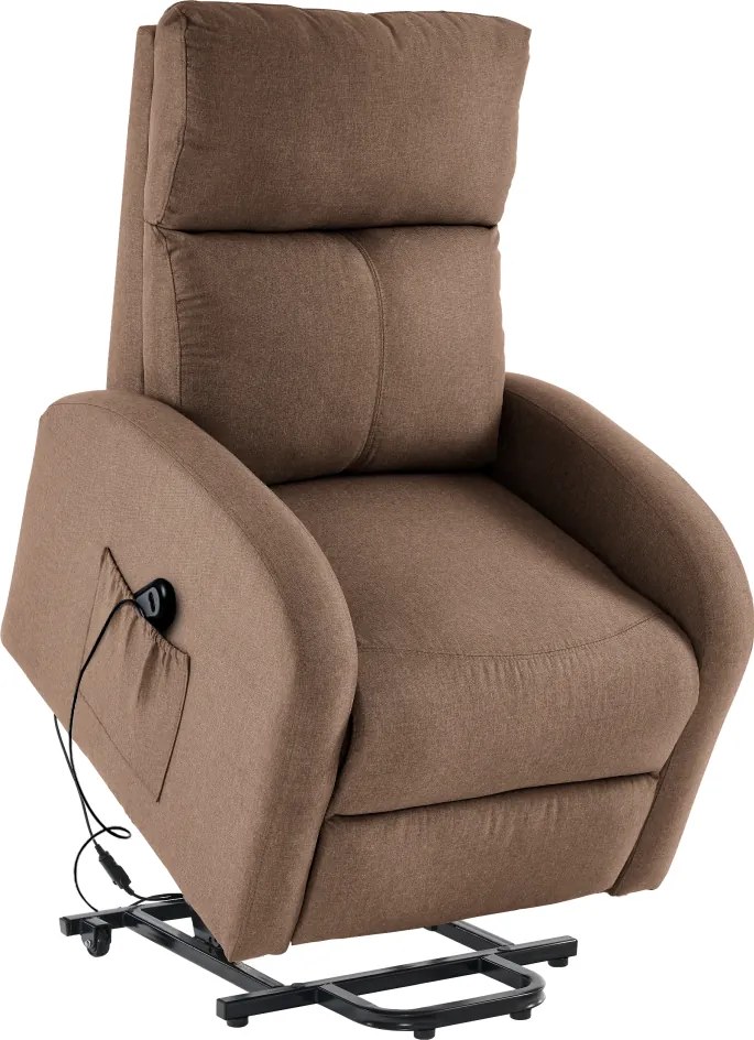 Állítható relaxációs fotel, világosbarna, NERIS