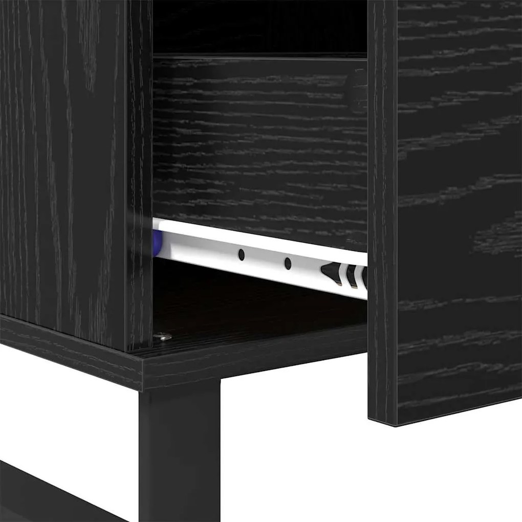 Dohányzóasztal fiókkal Musta tammi Faanyag