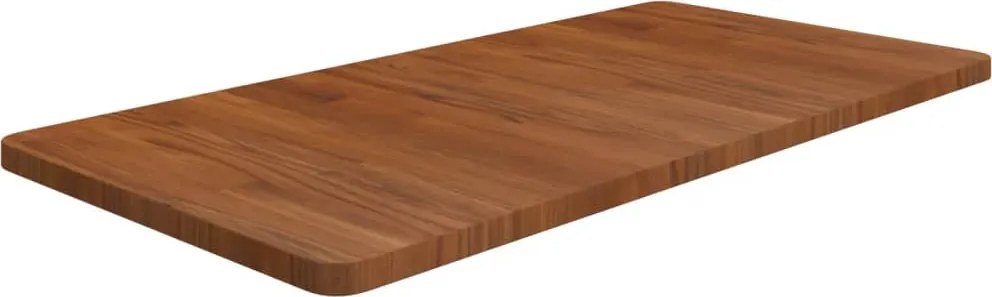 vidaXL sötétbarna kezelt tömör fa fürdőszobai pult 100x50x2,5 cm