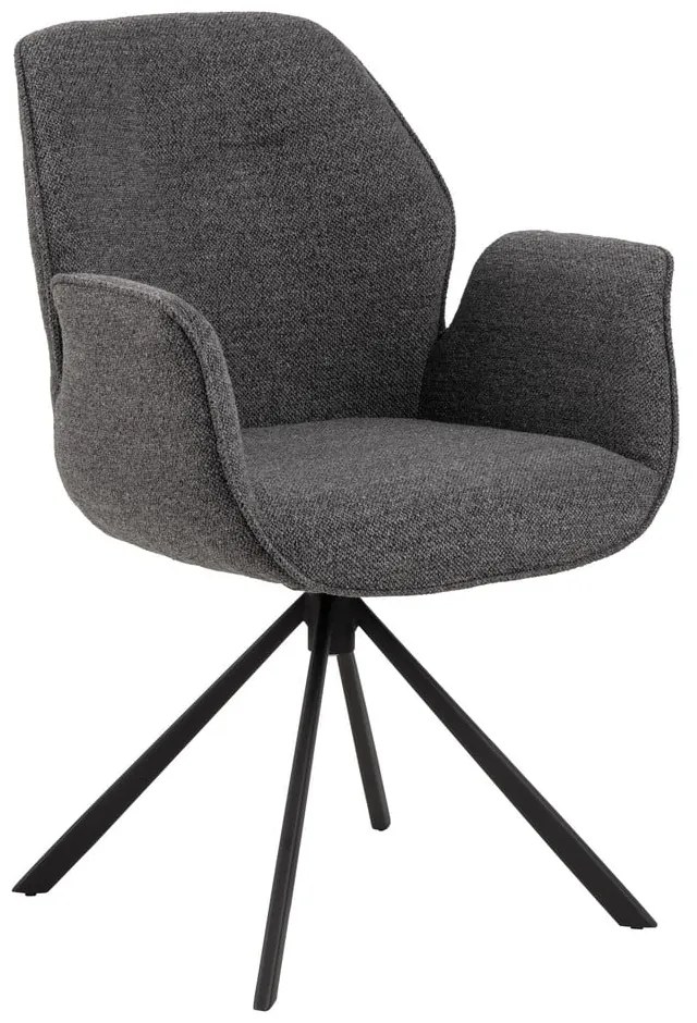 Sötétszürke kárpitozott étkezőfotel Aura – Actona