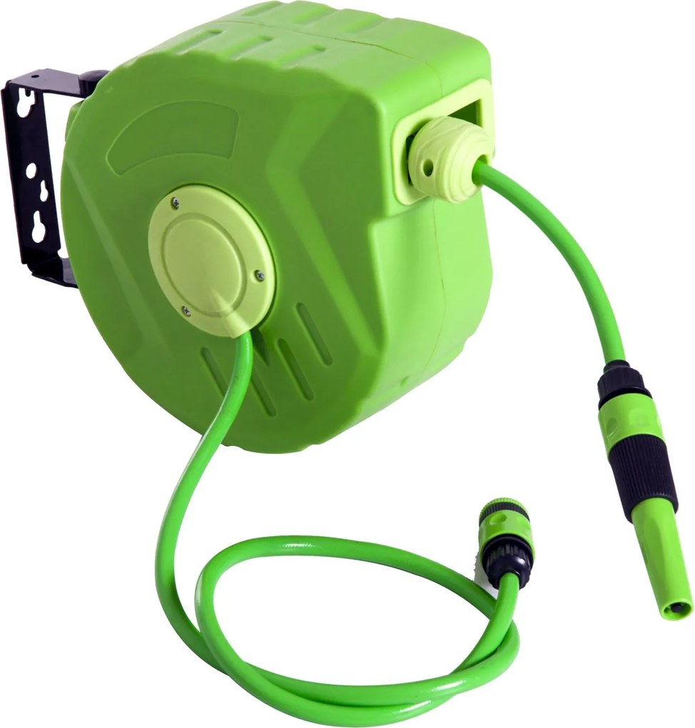 Outsunny Automatikus Kerti Kábeltekercs 10+1m Zöld | Aosom