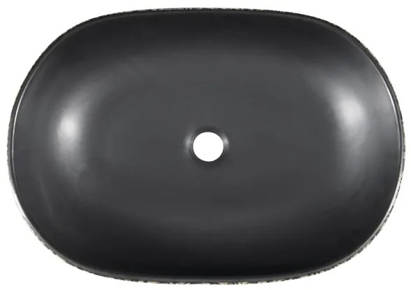 Sapho - PRIORI ráültethető mosdó 60x40 cm kerámia/fekete/kék