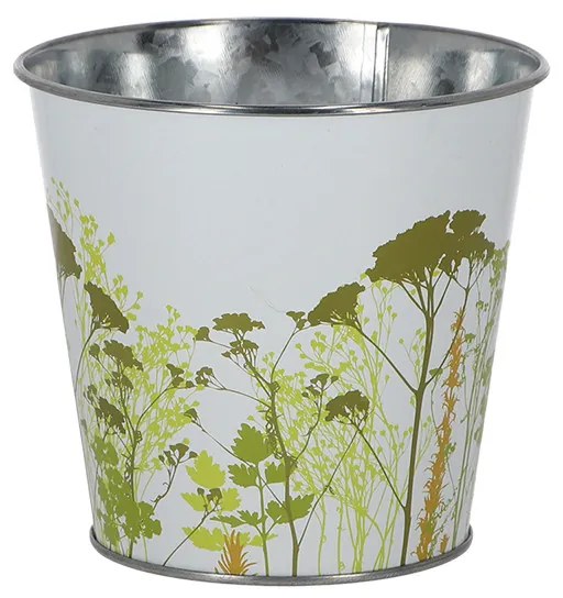 Mezei virág mintás cink cserép, 16 cm