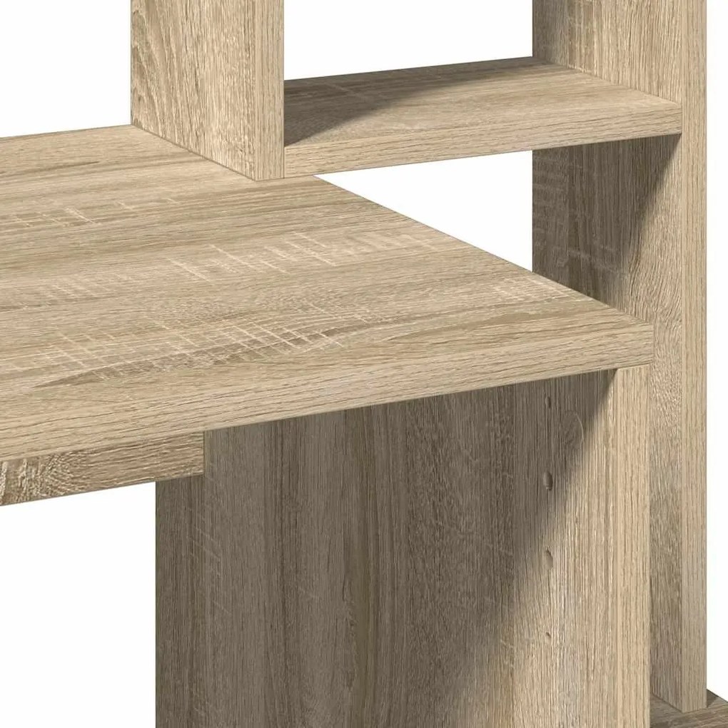 vidaXL sonoma tölgy szerelt fa íróasztal polcokkal 100x45x140 cm