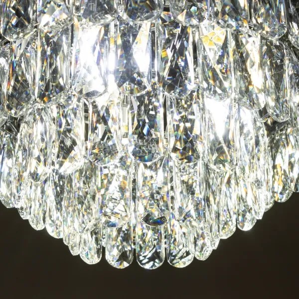 Brilagi - LED kristályos mennyezeti lámpa VELURE 5xE14/40W/230V fekete