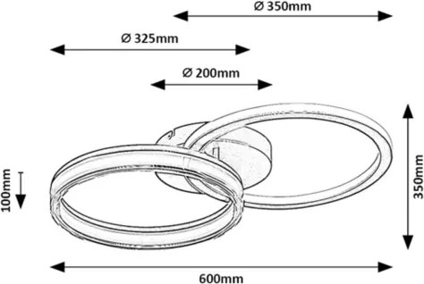 Rabalux 71479 - LED dimmelhető mennyezeti lámpatest SERAPHIEL LED/38W/230V 3000-6500K 60x35 cm+távirányító