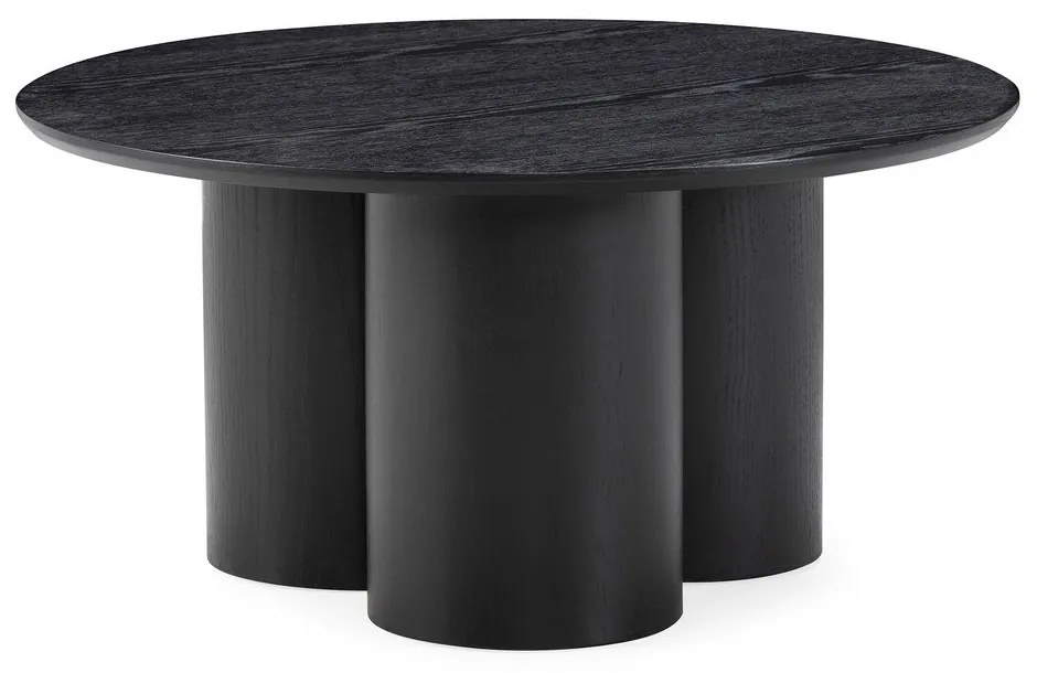 Fekete kerek dohányzóasztal ø 80 cm Lua – MOME