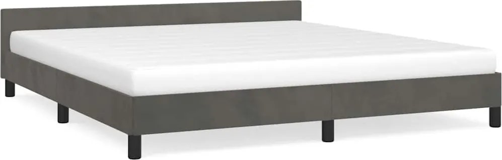 vidaXL sötétszürke bársony ágykeret matrac nélkül 160 x 200 cm