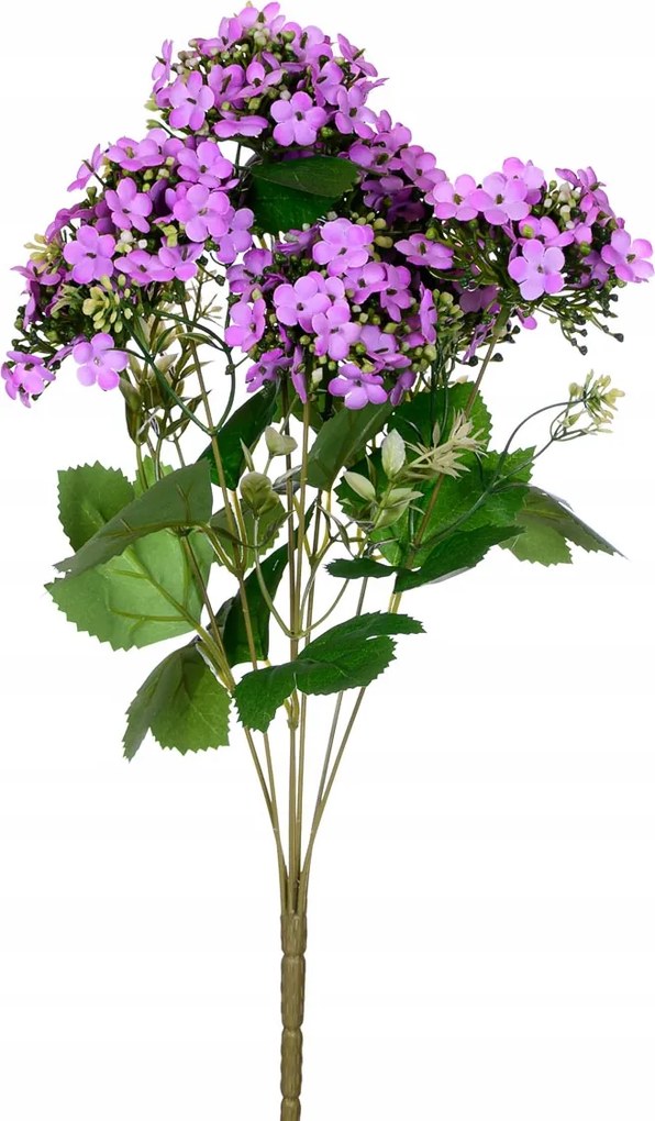 Kalina lila művirág csokor váza kiegészítőkkel kompozíció