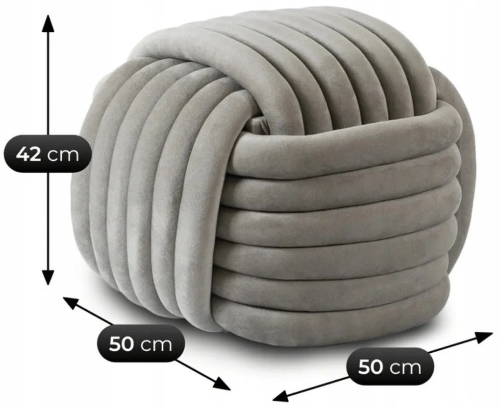 MAGMA szürke fonott puff