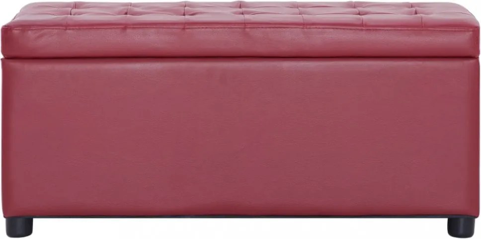 bordó műbőr tárolózsámoly 87,5 cm
