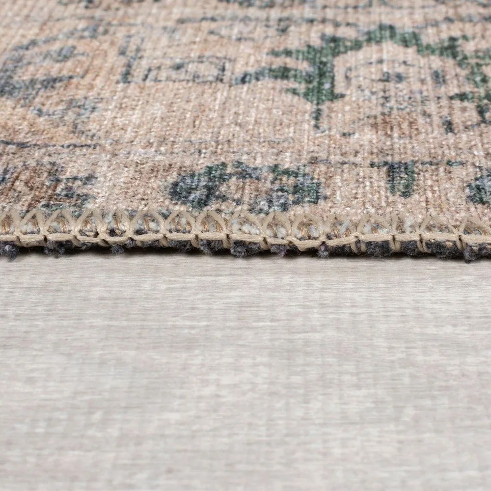Zöld mosható szőnyeg 190x290 cm Beau Floral – Flair Rugs