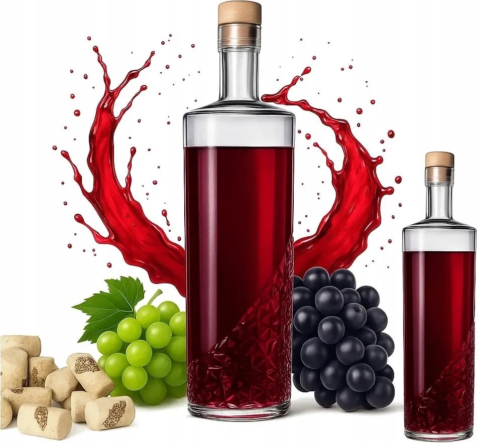 Jégvarázs Üveg Palack Bor Tinktúra Pálinka Alkohol Ecet 500ml Dugóval