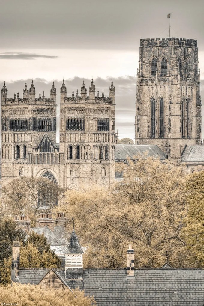 Poszter 20x30cm Kilátás a Durham-i székesegyházra és iskolára, Assaf Frank