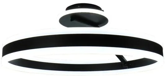 LED Dimmelhető felületre szerelhető csillár LED/86W/230V 3000-6500K fekete + távirányítás