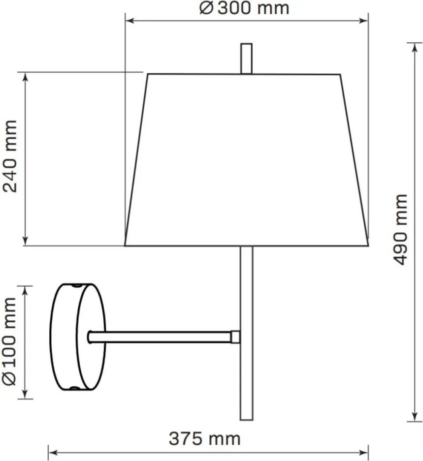 Polux ELENA 325495 Fali lámpa 1x20W/E27 IP20