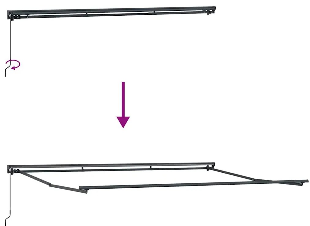 Behúzható napellenző Kék és fehér 450 × 300 cm szövet