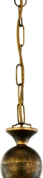 BRILAGI - Láncra függesztett MOLLERO csillár 1xE27/15W/230V, átm. 24 cm, bronz/patina