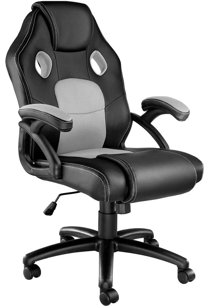 tectake 403454 mike sportos irodai szék - fekete/szürke