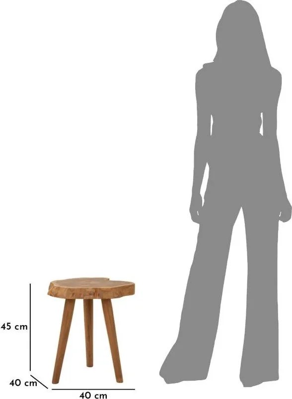 Natúr színű teakfa ülőke Budut – Mauro Ferretti