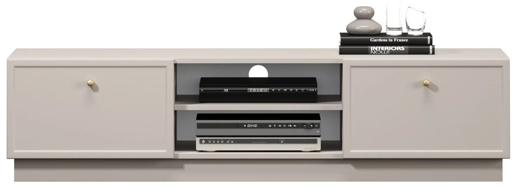 Lorini TV-szekrény 150 cm fiókokkal - kasmír / arany fogantyúk