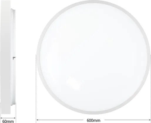 Brilagi - Dimmelhető LED lámpa GLASS POOL DOUBLE LED/80W/230V 60 cm fehér + távirányító