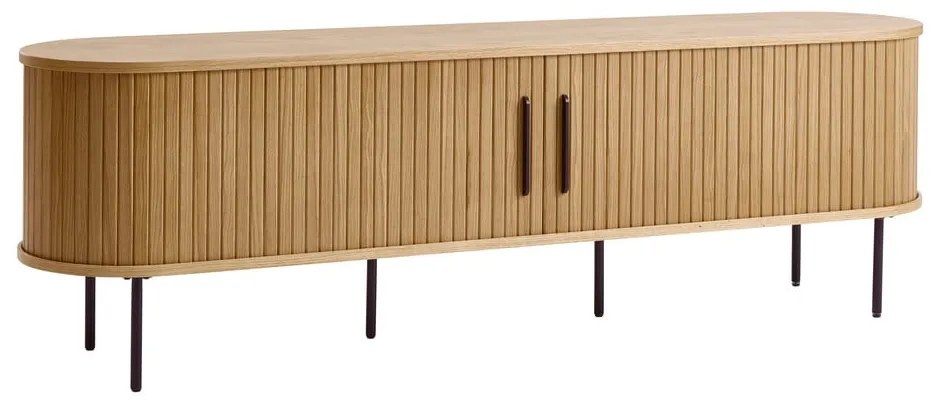 Natúr színű TV-állvány tölgyfa dekorral 56x180 cm Nola – Unique Furniture