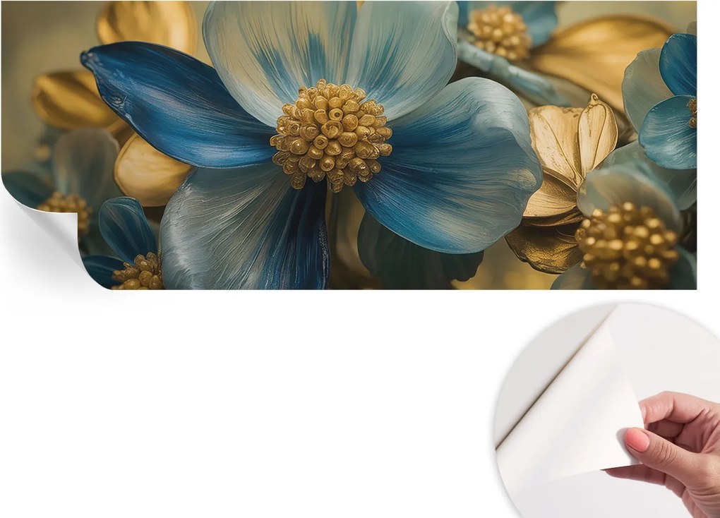 Öntapadós tapéta 3D fali furnér Virágos kompozíció 250x104 cm