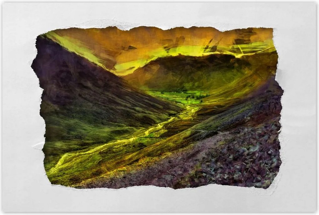 Poszterek 120x80 Folyó a völgyben Tájkép