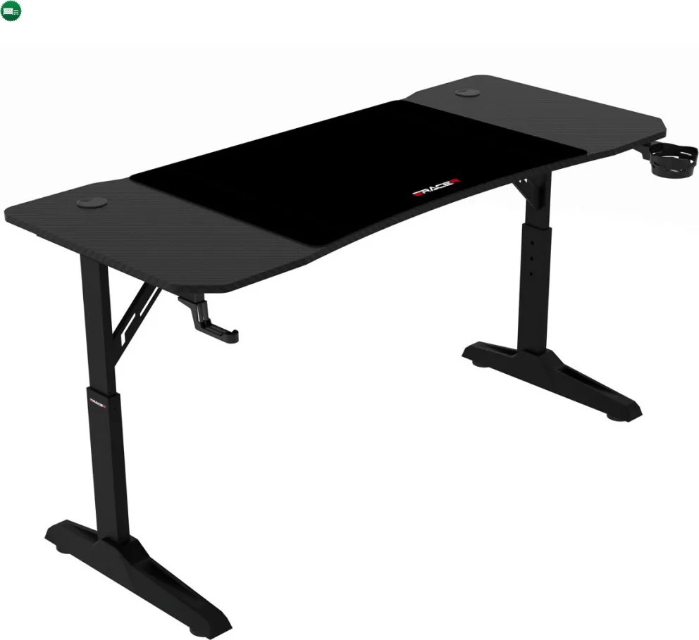 NERO állítható gamer asztal 120 × 60 cm