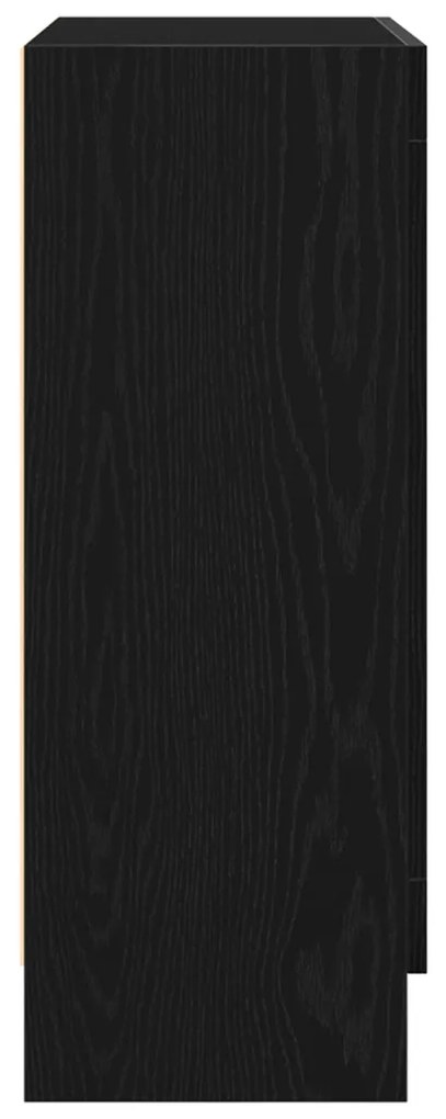 Könyvespolc Fekete Tölgy 82,5x30,5x80 cm Mérnöki Fa