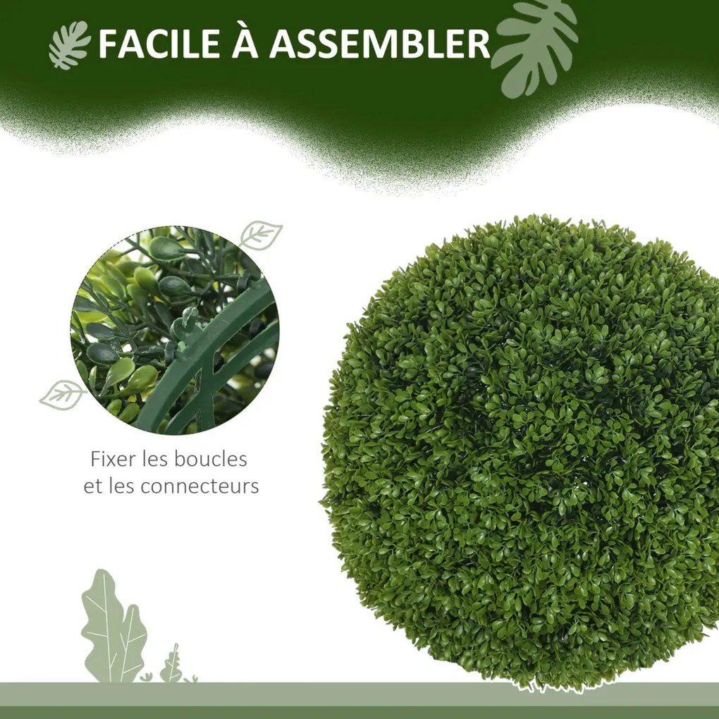 Műnövény szett, 2 db buxus, 40cm magas