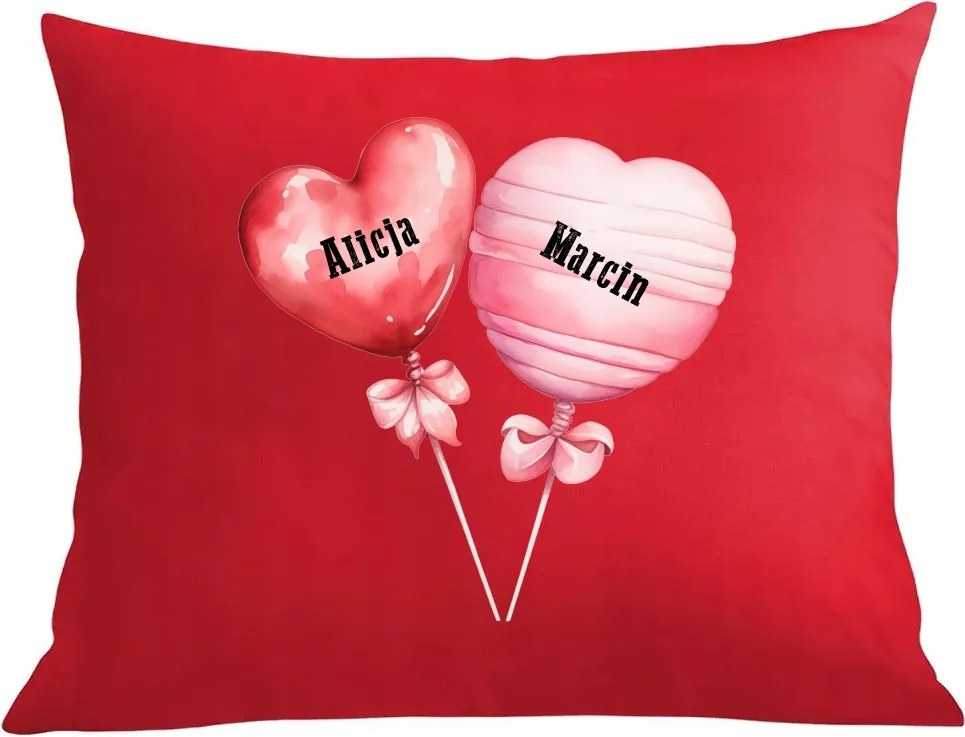 Valentin napi párna párnahuzat Személyre szabott ajándék