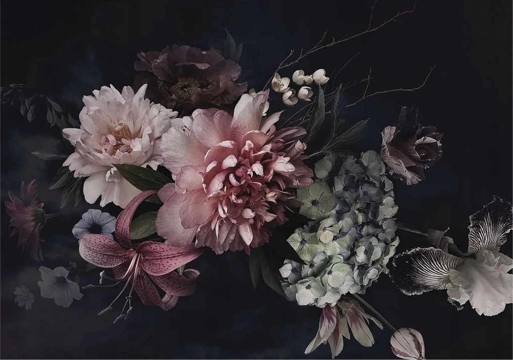 Fotótapéta Flizelin Szoba tapéta Virágos kompozíció 208x146 Ragasztó