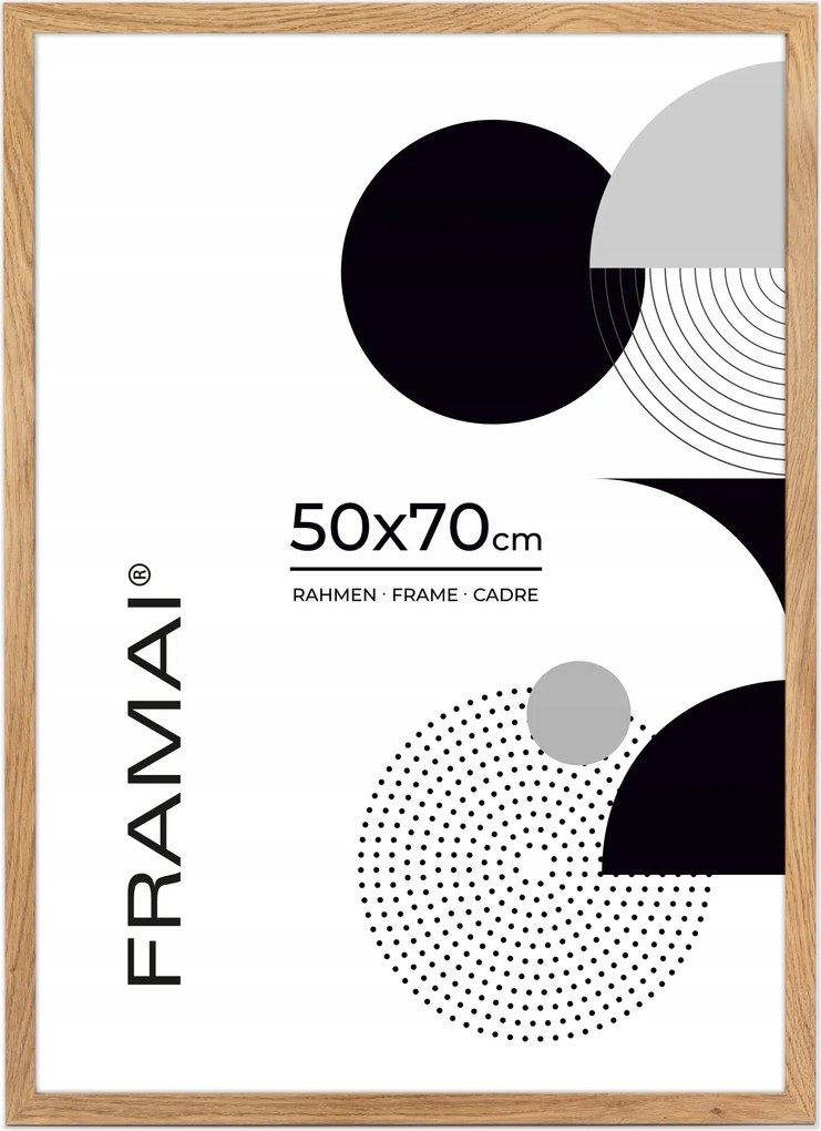 Képkeret tölgy színben 50x70 cm