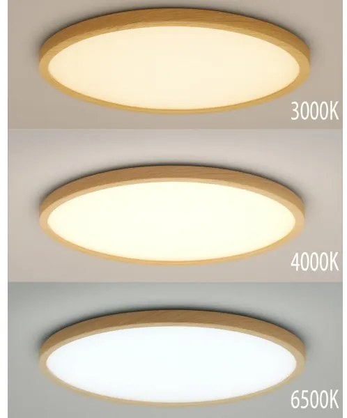 LED mennyezeti lámpa, 18 W, 230 V, 3000/4000/6500 K, átm. 23 cm, bézs
