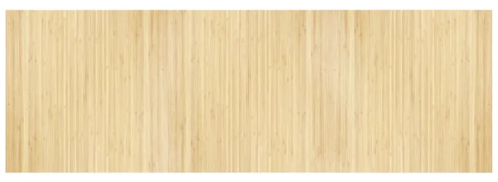 négyszögletű világos természetes bambusz szőnyeg 100 x 300 cm