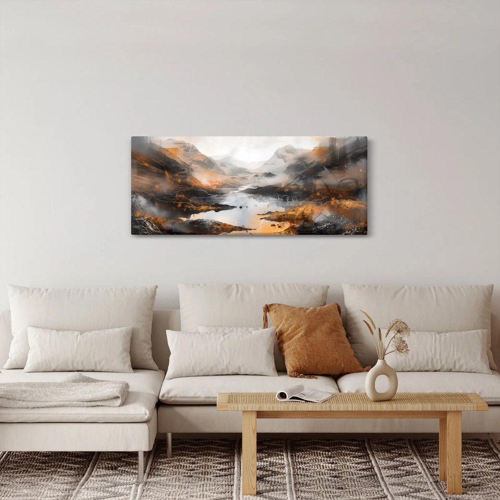 Kép - Hegyi tájak festése (120x50 cm)