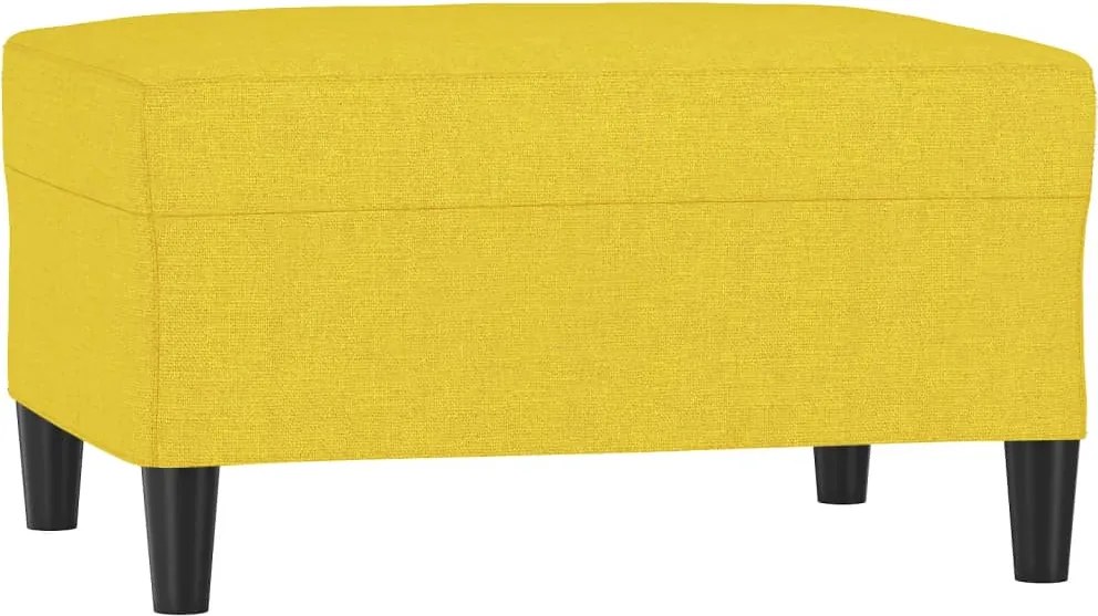 vidaXL világossárga szövet lábzsámoly 70x55x41 cm