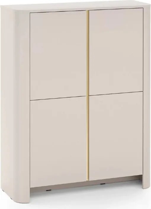 Sorrenti magas komód 103 cm – kasmír / arany