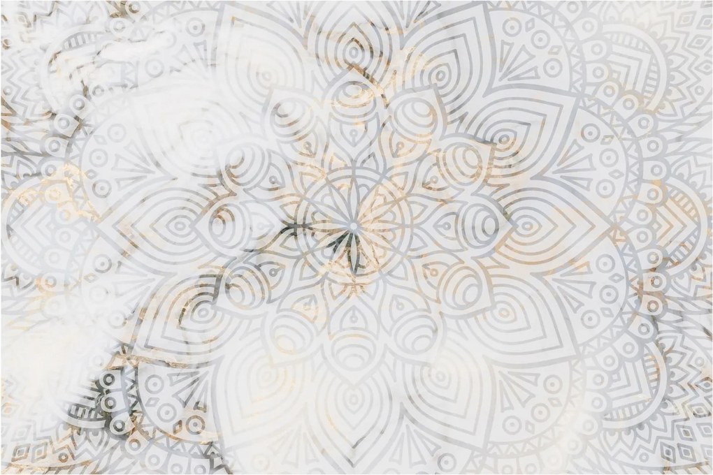 Egy fehér mandala képe (90x60 cm)